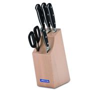 Bloc De Couteaux Avec Cinq Couteaux Et Acier Acier Acier Acier Acier Acier Acier Acier Riviera 234300 Nitrum Hêtre Bois De Hêtre Nitrum