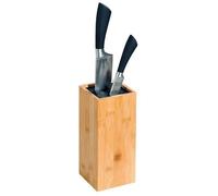 Bloc De Couteaux - Kesper - Support En Bambou - Beige - 10x10x23 Cm - Style Classique