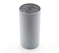 Bloc de couteaux support de couteau universel sans Couteaux | de rangement pratique pour différents types de couteaux et ustensiles de cuisine avec poils amovible lavable Gray cylinder gris