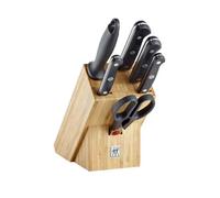 Bloc De Couteaux - Zwilling - Gourmet - 7 Pièces - Acier Inoxydable - Bambou - Design Contemporain