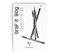 Bloc de croquis Clairefontaine Graf It A4, 80 pages microperforées