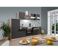 Bloc de cuisine encastrable en chêne noir merle 280 cm Respekta