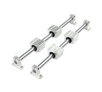 Bloc de curseur de roulement linéaire coulissant 4PCS SK16 Crotte de rail linéaire + 2pcs SCS16 Guide de support linéaire Arbre de rail + 4pcs SCS16UU Guide de support Bloc de curseur de palier