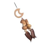 Bloc de déchirure pour oiseaux en forme de pomme de pin naturelle à suspendre Jouet à suspendre pour perroquet