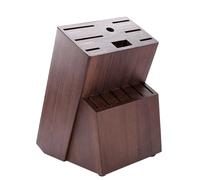 Bloc de découpe en bois, support à 14 emplacements, support de comptoir robuste, organisateur de couteaux de cuisine, étagère en bois robuste avec design compact, accessoire de cuisine pour ciseaux de