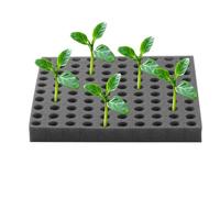 Bloc de d'éponge d'éponge en plastique hydroculture en coton, base d'élevage sans terre | Konkaver Kreuzschlitz Sponge pour germination et coups de légumes, pratique pour le p