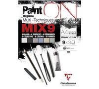 Bloc de dessin A4 Clairefontaine On Mix 27 Feuilles Modèle aléatoire Multicolore G