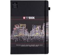 Sakura Cahier de croquis noir – 21 x 29,7 cm, 140 g, 80 p. noires, couverture rigide