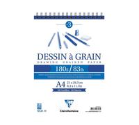 Bloc de dessin - CLAIREFONTAINE - A4 - 30 feuilles - 180g - Blanc