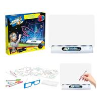 Bloc de dessin LED - Tableau d'écriture magique 3D, tablette de peinture fluorescente réutilisable, bloc d'art, tableau de croquis créatif pour | Garçons, Filles, Tout-petits, Anniver