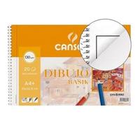 Canson Basik Bloc De Croquis À Spirale 20H A4+ 150Gr Microperforé M/Quadrat White Nature -10U-.
