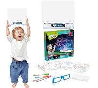 Bloc de dessin magique 3D - Tableau à gribouiller éducatif éclairé, jouet de peinture interactif pour tout-petits et | Fun Art Learning Scénario Créativité Croquis Couleurs Dessin