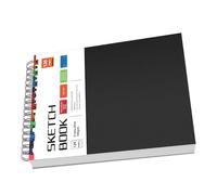 Bloc de dessin portable avec reliure à spirale, jaunissement pour les débutants en plein air, esquisse, carnet d'art portable