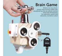 Bloc De Déverrouillage Montessori, Cube Amusant, Jouet En Bois De Haute Qualité, Apprentissage Logique Préscolaire