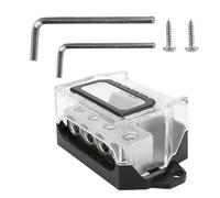Bloc De Distribution - 12V Terminal De Puissance De Terre | Blocs De Fusible Audio 0/2/4 Gauge | Idéal pour Les Systèmes De Voitures Marines Et De Bateaux, La Construction en Nickel en Alliag