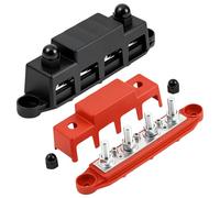 Bloc de distribution 150 A 12 V-48 V CC pour voiture, marine, camping-car, camion, système électrique, rail de distribution avec 4 boulons M8 et 3 boulons de serrage M4, masse positive