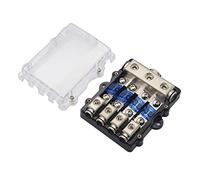 Bloc de distribution 4 compartiments pour camping-car - Mini ANL - Porte-fusibles ANL - Répartiteur de courant - 4GA IN 8GA OUT - 30 A, 60 A, 80 A, 100 A