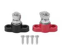 Bloc de distribution d'alimentation, 2 couleurs DC 48 V positif négatif M8 bloc de jonction de barre omnibus 2 bornes bloc de jonction d'alimentation pour camions solaires bus automobile voiture