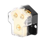 Bloc de distribution d'alimentation à 2 voies, séparateur de bloc de sortie 1 * 1GA dans 2 * 4GA, bloc de distribution d'alimentation en cuivre à 2 voies pour porte-fusible de répartiteur o de voi