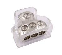 Bloc de Distribution D'Alimentation à 3 Voies : 1 Entrée 0 AWG, 3 Sorties 4 AWG pour Amplificateur Audio de Voiture (Accessoires de Répartition)