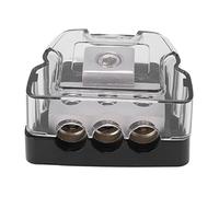 Bloc de distribution d'alimentation à 3 voies, Conception à 3 voies 0 Jauge d'entrée 4 Jauge de sortie Universel Distribution d'énergie Répartiteur de masse Haute conductivité Amplificateur Splitter