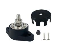 Bloc de Distribution d'alimentation à Barres 160 A 12 V DC, Bornier Marin pour Camion, Alimentation 12V- Noir M8