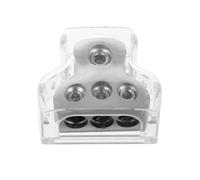 Bloc de Distribution D'alimentation Audio Voiture 3 Voies, Alliage de Zinc | 1 Entrée Calibre 1, 3 Sorties Calibre 4, Installation Propre, Point de Masse Unique, pour Dsp et Câblage