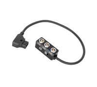 Bloc de distribution d'alimentation pour appareils photo | Adaptateur D-Tap vers 3 ports 0B 2 broches avec câble flexible et boîtier de 50 x 20 x 19 mm pour chariots de studio
