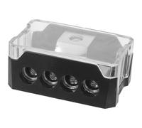 Bloc de Distribution de Masse Audio Voiture 4 Sorties 1 Entrée | Alliage de Zinc, Bloc Isolé à Faible Perte, pour Amplificateurs Multiples et Installation Automobile