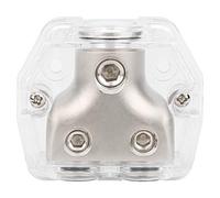 Bloc de Distribution de Masse Auto, 1x0GA Entrée 2x4GA Sortie, Alliage de Zinc - Conductivité Fiable, Résistance à Haute Température, pour Audio Voiture