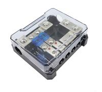 Bloc de distribution de porte-fusible à 4 voies conçu pour les configurations audio de voiture, bateau, camping-car avec fusibles 60 A et compatibilité avec entrée 0 GA 4 GA sortie 8 GA
