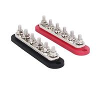 Bloc de Distribution de Puissance de Goujon 2PCS, M8 300A 12-48V Bar Barquette de Barre avec Couverture, en Acier Inoxydable en Laiton en Nylon et Polycarbonate pour la Marine,