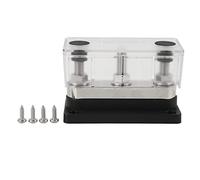 Bloc de Distribution d'énergie 3 Goujons M10 600 A, Barre Omnibus de jonction de Batterie en Laiton plaqué Robuste pour Voitures, camions, Camping-Cars, Bateaux, équipements (Black)