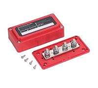 Bloc de Distribution D'énergie 300A DC 48V M8 Goujons Terminaux Conception de Module Boîte de Barre Omnibus Bloc de Jonction de Batterie avec Vis (rouge)