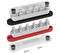 Bloc de distribution d'énergie 600A, bornier de barre omnibus 12 V, goujons terminaux 6x3/8 ", barre omnibus 12 volts avec couvercle