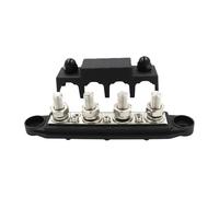Bloc de Distribution d'énergie batterie Terminal barre omnibus M8 M10 positif négatif 12V 250A avec couvercle for camping-car bateau RV camion pour voitures, camping-cars, bateaux et yachts(M10 Black)