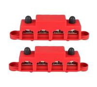 Bloc de distribution d'énergie pour caravane, 4 voies, 48 V, 250 A, barre de bus CC, union électrique pour bateau, camion, accessoires de voiture, boulons M8 M10 pour voitures, RV, bateaux (2 pièces