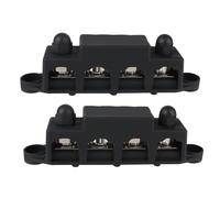 Bloc de distribution d'énergie pour caravane, 4 voies, 48 V, 250 A, barre de bus CC, union électrique pour bateau, camion, accessoires de voiture, boulons M8 M10 pour voitures, RV, bateaux (2 pièces