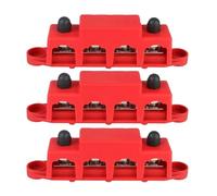 Bloc de distribution d'énergie pour caravane, 4 voies, 48 V, 250 A, barre de bus CC, union électrique pour bateau, camion, accessoires de voiture, boulons M8 M10 pour voitures, RV, bateaux (3 pièces