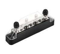 Bloc de Distribution Électrique à 4 Bornes 150a 300v pour Batterie | Cuivre et Plastique, Vis de Raccordement, Connexion Stable, pour Câblage 12v, Mécaniciens et Camping