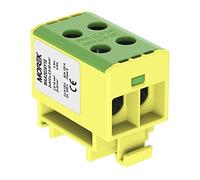 Bloc de distribution F. AL/CU Convient 4 x 2,5-35 mm2 jaune/vert 5 broches. 1000 V AC/DC Pince isolert OTL 35-2 maa2 035y10 Morek 4054