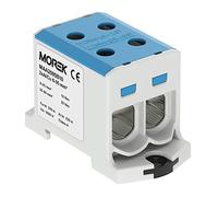 Bloc de distribution F. AL/CU Convient 4 x 6-95 mm2 bleu 5 broches. 1000 V AC/DC Pince isolée OTL 95-2 maa2 095b10 Morek 4122