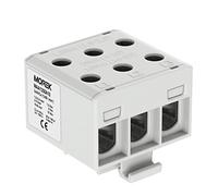 Bloc de distribution F. AL/CU Convient 6 x 1,5 50 mm2 - gris 3 broches. 1000 V AC/DC Pince isolée OTL 50-3 x maa1 350 a10 Morek 4382