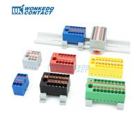 Bloc de Distribution PTFIX 2,5 mm2 2/4/6/7/12/13/18/19, connexion enfichable, bornier d'alimentation électrique, connecteur monté sur Rail Din PTFIX18X2.5