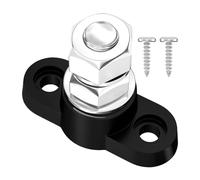 Bloc de distribution - Rail d'alimentation 125 A - En cuivre - Avec connecteur M10 - Résistant aux hautes températures - Pour systèmes électriques DC 12 à 48 V - Rouge et noir