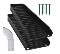 Bloc de éclaboussures de décline - extenseur réparable - Épuiser l'eau de pluie | PP Rain Gutter Tray Water Diverter | Gouttières Guélets pour prévenir l'érosion du sol avec des ongles, idéal pour la