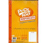 Bloc de feuilles à carreaux avec trous renforcés et marge 100 g