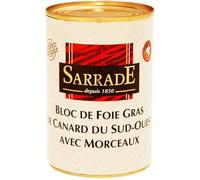 Bloc de Foie Gras Canard avec Morceaux Sarrade 400g/Bloc - Offres de 1, 2 et 3 Blocs - Livraison Gratuite France (1 bloc)
