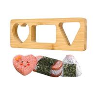 Bloc de formage - Moule à riz traditionnel, moule à collation portable, outil réutilisable, forme triangulaire à pression rapide, accessoire de repas en bois de qualité alimentaire | Fête à manger à