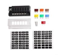 Bloc de fusibles 12 V - 6 circuits - Boîte de relais étanche pour voiture, bateau, camping-car, camion et SUV - Circuit électrique de sécurité et organisation